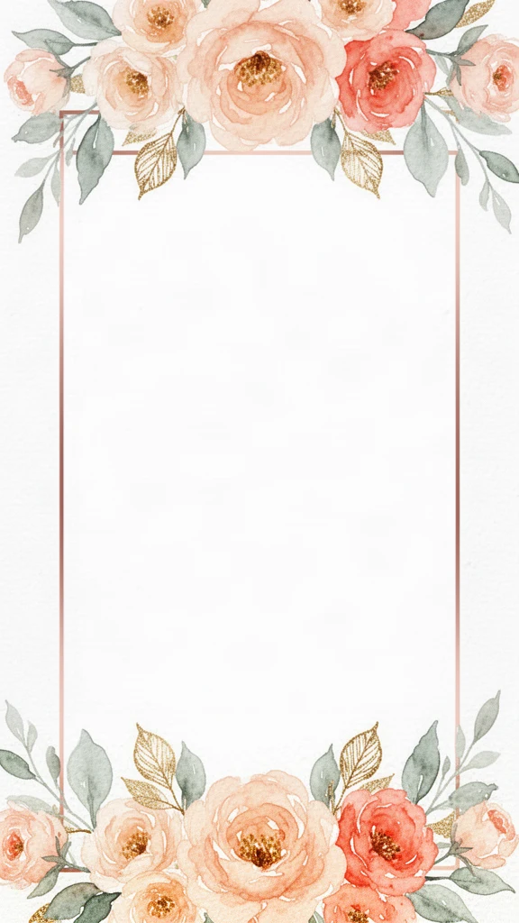 Nikah card design — Peach Watercolor