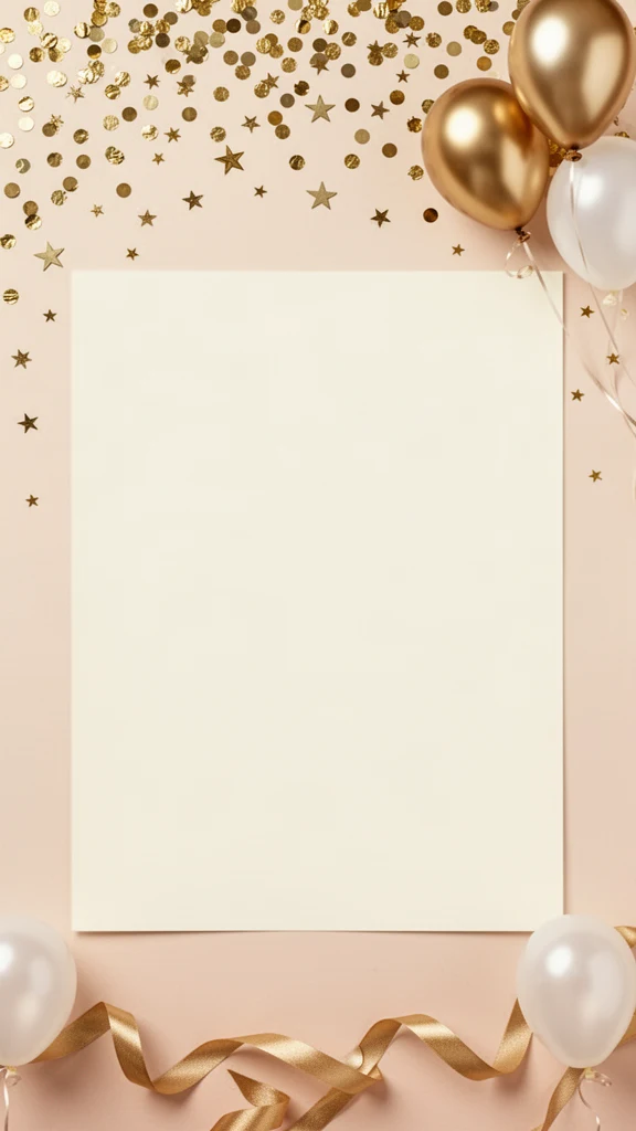 Happy New Year card design – Champagne Confetti